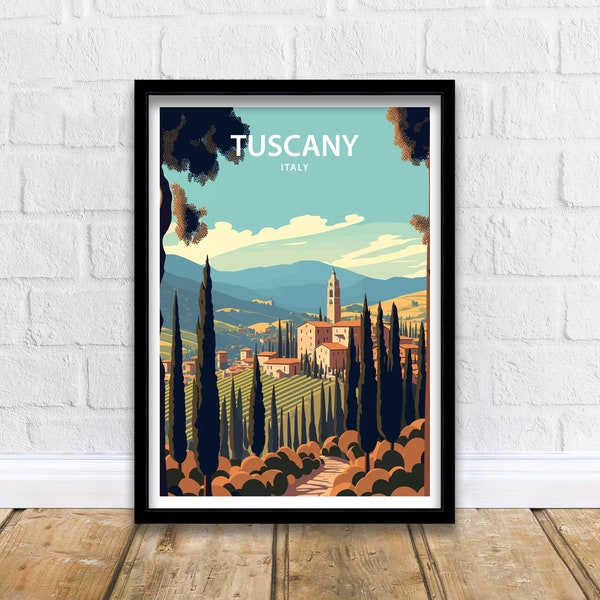 Toskana Kunstdruck | Poster für die Toskana Italien Wand Kunst | Italien Poster | Poster mit Toskana | Toskana Wandbild | Reise-Druck | Reise Poster | Italien