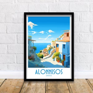 Alonnissos Travel Print Alonnissos Greece Poster Home Décor Alonnissos Greece Print Alonnissos Greece Wall Decor Hanging Alonnissos Poster