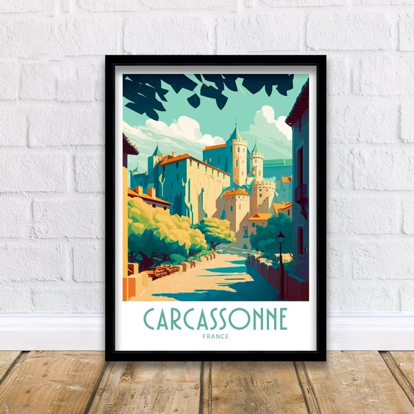 Carcassonne Travel Print Carcassonne France Poster Home Décor Carcassonne Art Print Carcassonne Room Print Carcassonne Wall Decor Gifts