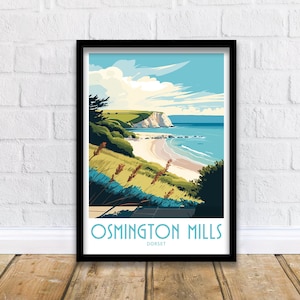 Osmington Mills Travel Print Osmington Mills Home Décor Osmington Mills Dorset Art Print Osmington Mills Room Print Osmington Mills Dorset