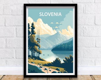 Slowenien Kunstdruck | Slovenien Poster | Slovenien Poster | Slowenien Kunstdruck | Slowenien Wandkunst | Reise Poster | Slowenien Kunst | Slowenien Art