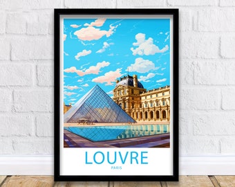 The Louvre Paris Poster Home Décor The Louvre Paris Wall Art Louvre Paris Home Decor Poster The Louvre Paris Travel Wall Decor Paris Poster