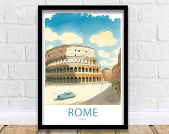 Rome Travel Print Wall Art Rome Italy Travel Poster Gift For Rome Colosseum Scenery Wall Art Rome Gift Wall Art Rome Italy Print Rome