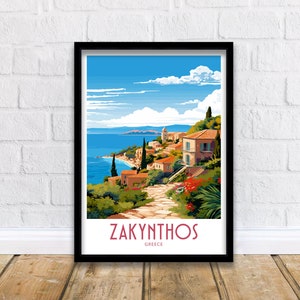 Zakynthos Travel Print Zakynthos Greece Poster Home Décor Zakynthos Greece Art Print Zakynthos Greece Room Zakynthos Greece Gift Zakynthos