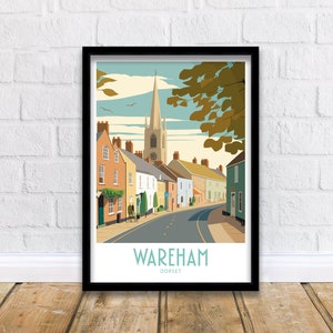 Wareham Travel Print Wareham Dorset Home Décor Wareham  Dorset Art Print Wareham Dorset Wall Decor Room Print Wareham Dorset Scenic Art Gift