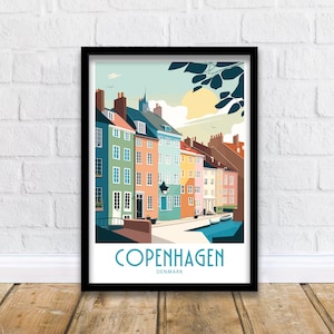 Copenhagen Travel Print Copenhagen Denmark Poster Home Décor Copenhagen Denmark Art Print Copenhagen Denmark Room Copenhagen Denmark Gift