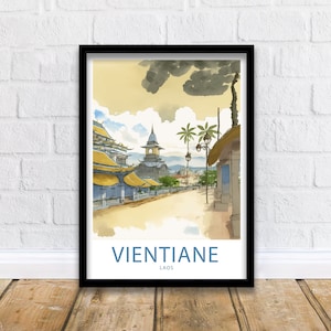 Laos Travel Print Wall Art Laos Asia Travel Poster Gift For Laos Scenery Wall Art Laos Gift Wall Art Laos Asia Print Laos Wall Décor Poster