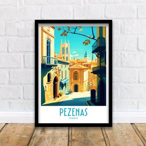 Pezenas Reise-Druck Pezenas Frankreich Poster Home Décor Pezenas Frankreich Kunstdruck Pezenas Frankreich Zimmer Pezenas Frankreich Geschenk Dekor Kunst Pezenas