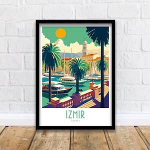 Izmir Travel Print Wall Art Izmir Turkey Travel Poster Gift Izmir Turkey Scenery Art Izmir Turkey Gift Wall Art Izmir Scenic Poster Art