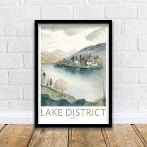 Lake District Art Print | Lake District Print | Lake District Art | Travel Poster | Lake District Poster | Travel Print|Lake District Prints
