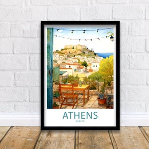 Athen Reisedruck Athen Griechenland Poster Home Décor Athens Griechenland Art Print Athens Griechenland Zimmer Athens Wand Geschenk Athens Griechenland Poster Print