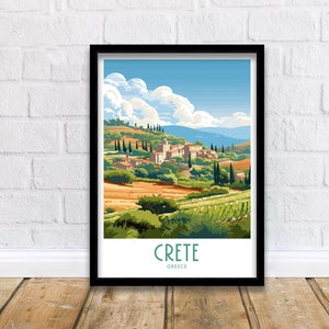 Crete Travel Print Crete Greece Poster Home Décor Crete Greece Art Print Crete Greece Room Crete Greece Gift Decor Crete Greece Poster Art