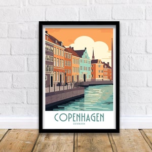 Copenhagen Travel Print Copenhagen Denmark Poster Home Décor Copenhagen Denmark Art Print Copenhagen Denmark Room Copenhagen Denmark Gift