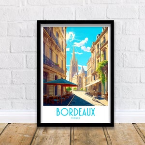 Bordeaux Travel Print Bordeaux France Poster Home Décor Bordeaux France Art Print Bordeaux French Room Print Bordeaux France Wall Decor