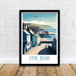 Lyme Regis Travel Print Lyme Regis Home Décor Lyme Regis Dorset Art Print Lyme Regis Room Print Lyme Regis Wall Art For Scenic Lyme Regis
