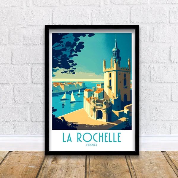 La Rochelle Travel Print La Rochelle France Poster Home Décor La Rochelle France Art Print La Rochelle France Room Print La Rochelle Art