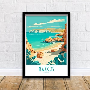 Naxos Travel Print Naxos Greece Poster Home Décor Naxos Greece Art Print Naxos Greece Room Naxos Greece Gift Decor Naxos Greece Poster Art