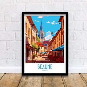 Beaune Travel Print Beaune France Poster Home Décor Beaune France Art Print Beaune French Room Print Beaune France Wall Decor Beaune