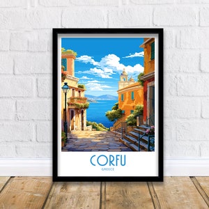 Corfu Travel Print Corfu Greece Poster Home Décor Corfu Greece Art Print Corfu Greece Room Corfu Greece Gift Decor Corfu Greece Poster Art