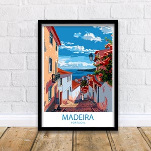 Madeira Travel Print Madeira Wall Decor Portugal Madeira Art Madeira Wall Art Portugal Poster Gift Madeira Wall Poster Madeira Gift Poster