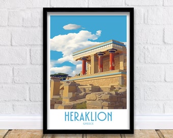 Heraklion Travel Print Heraklion Greece Poster Home Décor Heraklion Greece Art Print Heraklion Greece Room Heraklion Greece Gift Decor