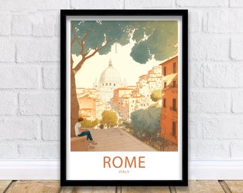 Rom Reise Poster Kunst Rom Italien Reise Poster Geschenk Rom Italien Malerische Wandkunst Rom Italien Geschenk für Rom Italien Malerische Wanddekoration Italien