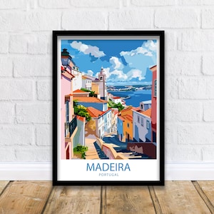 Madeira Travel Print Madeira Wall Decor Portugal Madeira Art Madeira Wall Art Portugal Poster Gift Madeira Wall Poster Madeira Gift Poster