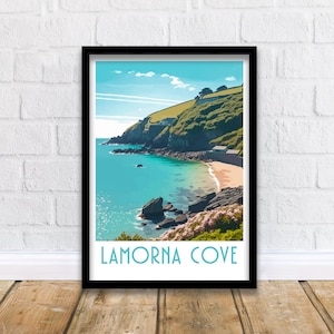 Lamorna Cove Travel Print Lamorna Cornwall Poster Home Décor Lamorna Cornwall Art Print Lamorna Cornwall Room Lamorna Gift Wall Art Lamorna