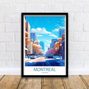 Montreal Travel Print Montreal Wall Decor Canada Montreal Art Montreal Wall Art Canada Poster Gift for City Lovers Montreal Poster Art Gift
