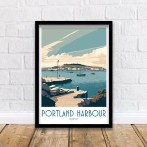 Portland Harbour Travel Print Portland Harbour Home Décor Portland Harbour Dorset Art Print Portland Harbour Room Print Portland Harbour
