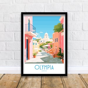 Olympia Travel Print Olympia Greece Poster Home Décor Olympia Greece Print Olympia Greece Wall Decor Hanging Olympia Poster Wall Hanging