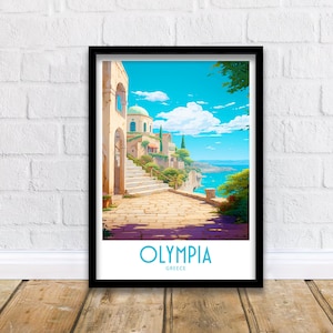 Olympia Travel Print Olympia Greece Poster Home Décor Olympia Greece Print Olympia Greece Wall Decor Hanging Olympia Poster Wall Hanging