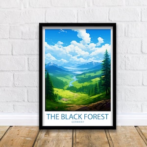 Black Forest Travel Print Black Forest Wall Decor Germany Black Forest Art Black Forest Wall Art Germany Poster Gift for Nature Lovers
