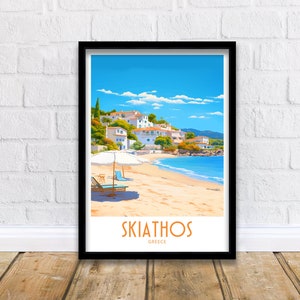Stampa da parete Skiathos Travel Stampa artistica da parete Skiathos Decorazione per la casa Regalo Skiathos Amante dell'arte Grecia Regalo per amanti dell'arte Decorazione da parete Skiathos Stampa Skiathos