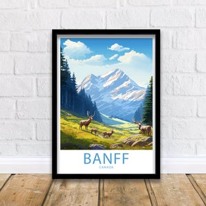 Banff Print Banff Canada Poster Home Décor Banff Canada Wall Banff Canada Wall Decor Banff Canada Gift Wall Art Banff Canada Poster Gifts