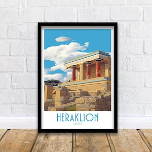 Heraklion Travel Print Heraklion Greece Poster Home Décor Heraklion Greece Art Print Heraklion Greece Room Heraklion Greece Gift Decor
