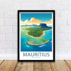 Mauritius Print Mauritius Poster Home Décor Mauritius Indian Ocean Art Wall Mauritius Indian Ocean Wall Decor Mauritius Gift Wall Art