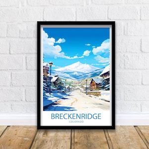 Breckenridge Travel Print Breckenridge Wall Decor Colorado Breckenridge Art Breckenridge Wall Art Colorado Poster Gift for Mountain Lovers