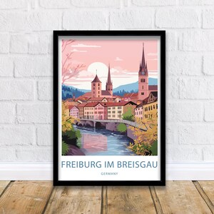 Freiburg im Breisgau Travel Print Freiburg Wall Decor Germany Freiburg Art Freiburg Wall Art Germany Poster Gift for City Lovers Germany