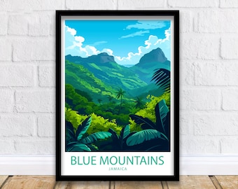 Blue Mountains Jamajka Wydruk Podróży Blue Mountains Dekoracja Ścienna Jamajka Blue Mountains Sztuka Blue Mountains Sztuka Ścienna Blue Mountains Jamajka Plakat Prezent