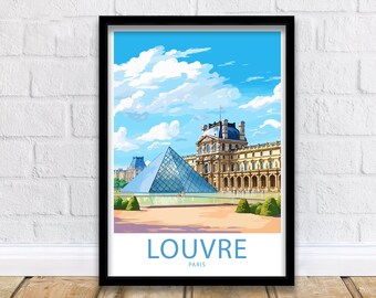 The Louvre Paris Poster Home Décor The Louvre Paris Wall Art Louvre Paris Home Decor Poster The Louvre Paris Travel Wall Decor Paris Poster