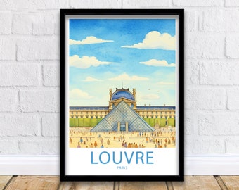 The Louvre Paris Poster Home Décor The Louvre Paris Wall Art Louvre Paris Home Decor Poster The Louvre Paris Travel Wall Decor Paris Poster