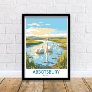 Abbotsbury afdrukken Abbotsbury Dorset poster Home decor Abbotsbury Dorset kunst muur Abbotsbury muur decor Abbotsbury Dorset cadeau Wall Art Print