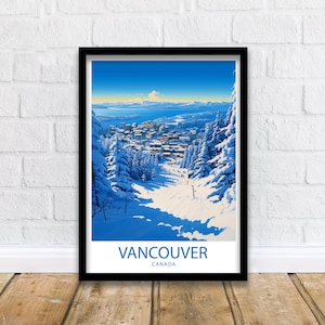 Vancouver Travel Print Vancouver Wall Decor Canada Vancouver Art Vancouver Wall Art Canada Poster Gift for City Vancouver Poster Gift Art