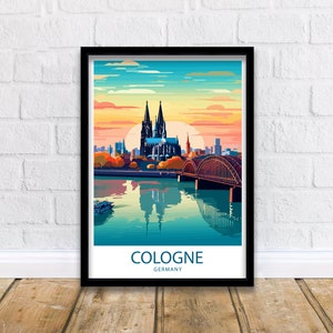 Cologne Travel Print Cologne Wall Decor Germany Cologne Art Cologne Wall Art Germany Poster Gift for City Lovers Cologne Cathedral Print