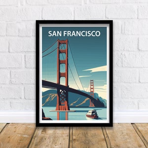 Golden Gate Bridge Art Print | Golden Gate Bridge | San Francisco Print | Golden Gate | Travel Wall Art | Golden Gate Poster | Travel Poster