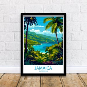 Jamaica Travel Print Jamaica Wall Decor Caribbean Jamaica Art Jamaica Wall Art Caribbean Poster Gift for Island Travel Lovers Jamaica Poster