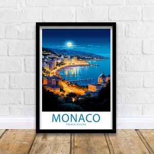 Monaco Print Monaco French Riviera Poster Home Décor Monaco French Riviera Wall Monaco French Riviera Wall Decor Monaco Gift Wall Art Gift