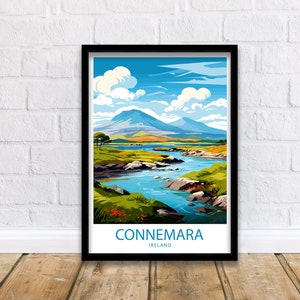 Connemara Travel Print Connemara Wall Decor Ireland Connemara Art Connemara Wall Art Ireland Poster Gift Connemara Wall Art Connemara Poster