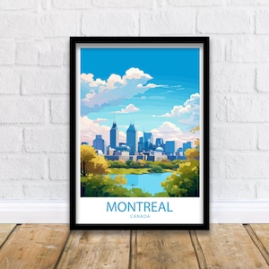 Montreal Travel Print Montreal Wall Decor Canada Montreal Art Montreal Wall Art Canada Poster Gift for City Lovers Montreal Poster Art Gift